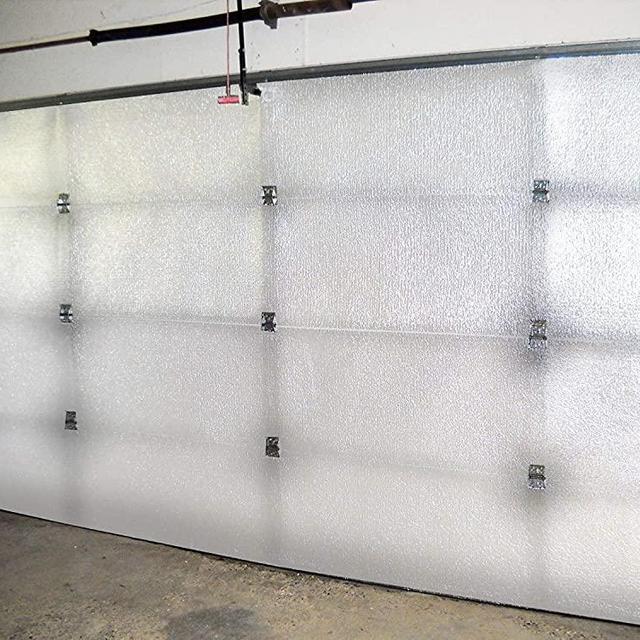 NASA TECH White Reflective Foam Core 2 Car Garage Door Insulation Kit 18FT (WIDE) x 8FT (HIGH) R Value 8.0 Made in USA New and Improved Heavy Duty Double Sided Tape (ALSO FITS 18X7)