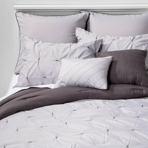 Jessamy Solid 8pc Comforter Set Gray