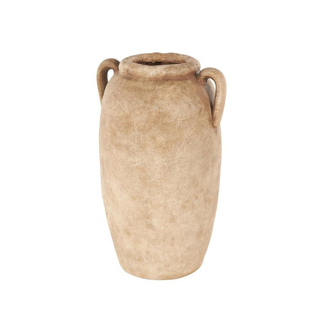 Deco 79 Ceramic Decorative Vase Antique Style Textured Centerpiece Vases with Handles, Flower Vases for Home Decoration 11" x 9" x 17", Copper