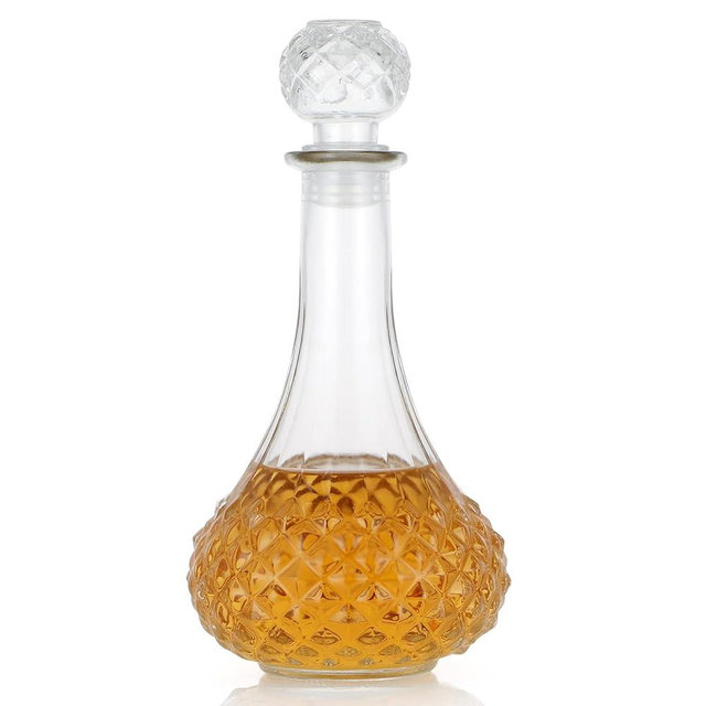 MDLUU Glass Decanter with Airtight Stopper, 800ML/27OZ Liquor Decanter Bottle for Wine, Whiskey, Brandy, Vodka (Long Neck)
