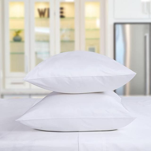 Threadmill Luxury Pillow Cases King Size Set of 2 | 1200 Thread Count 100% USA Supima Cotton Sheets | Soft Solid Sateen, Breathable Pillow Covers Fits Queen Pillows | White