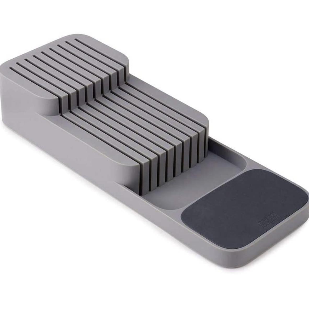 Joseph Joseph Drawer Store Organizer Tray, Knife Block, Gray
