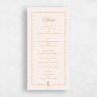 Orange Wedding Menu - Jerome