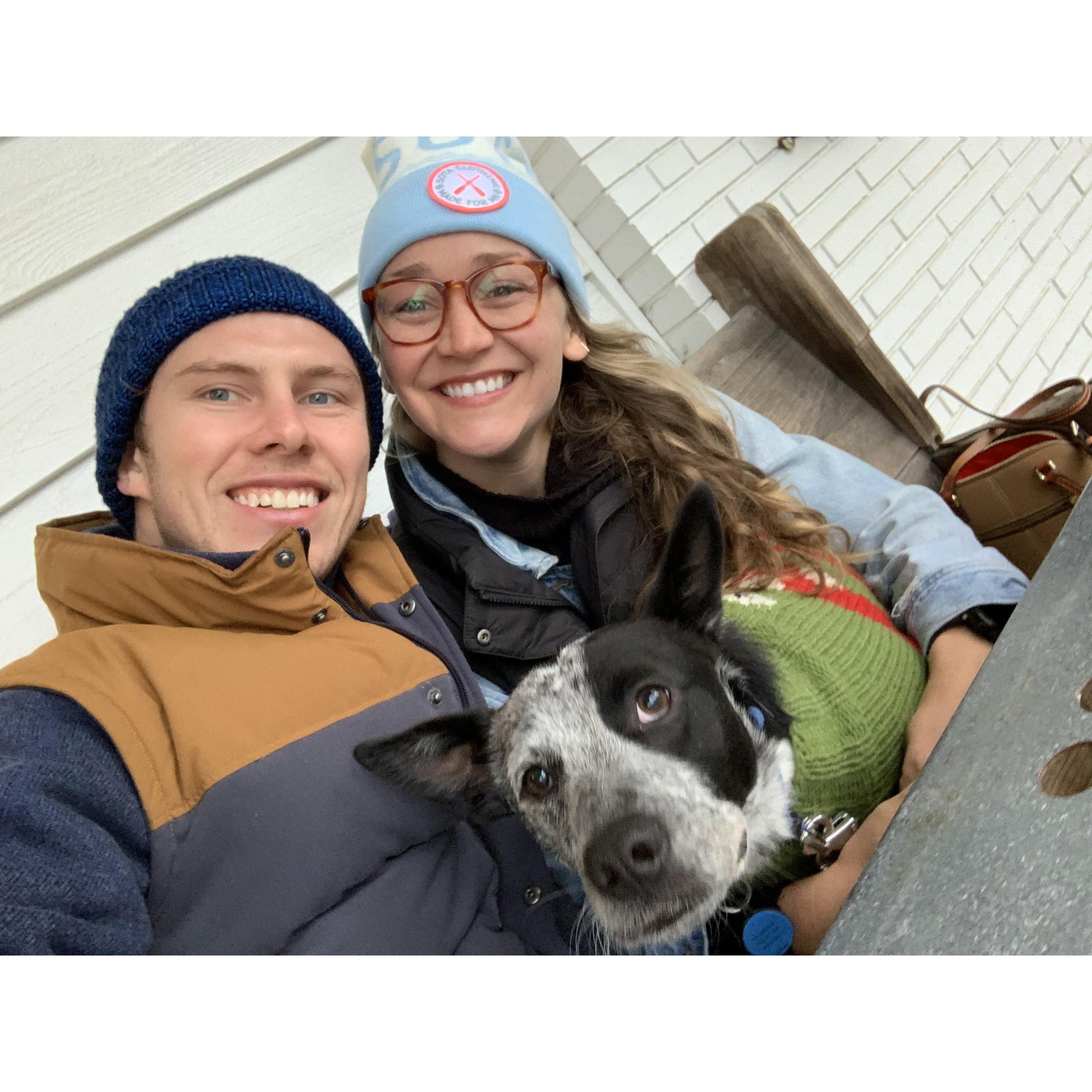 Staying warm with beanies from Cris Buckley and Stephanie Salem in Durham, North Carolina