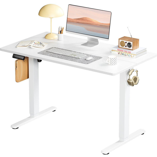 JIONJOY 40 Wide Height Adjustable Standing Desk - White