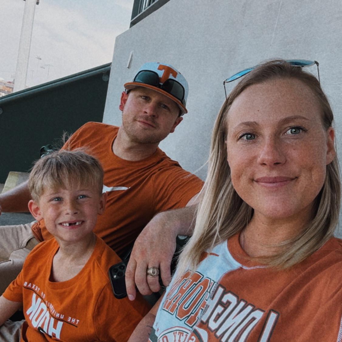 First Longhorns baseball game for Sutton and I!