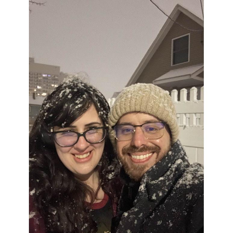 Chance's first snow - Cambridge, Massachusetts 2024
