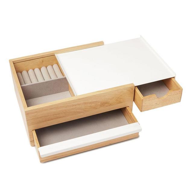 Stowit Storage Box, White + Natural