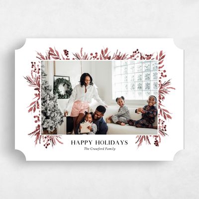 White Ticket Holiday Card - Allamanda