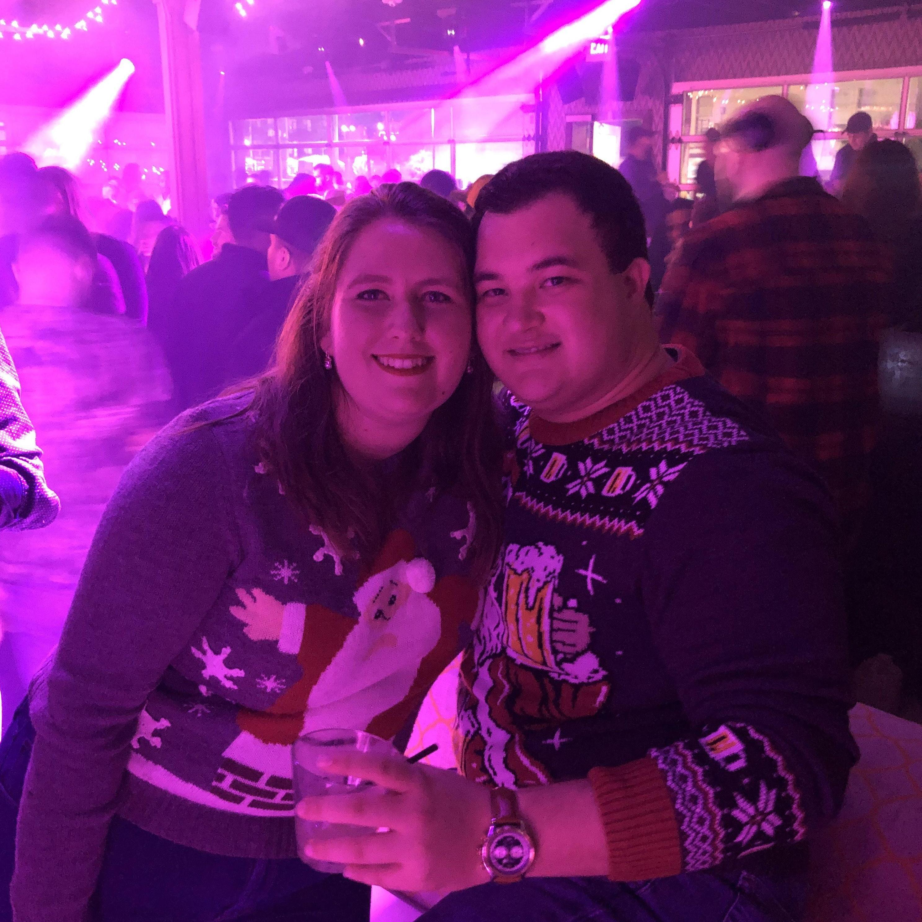 Crashing the club in Christmas attire - December 2019