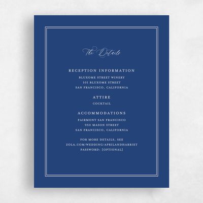 Blue Floral Wedding Enclosure - Joya