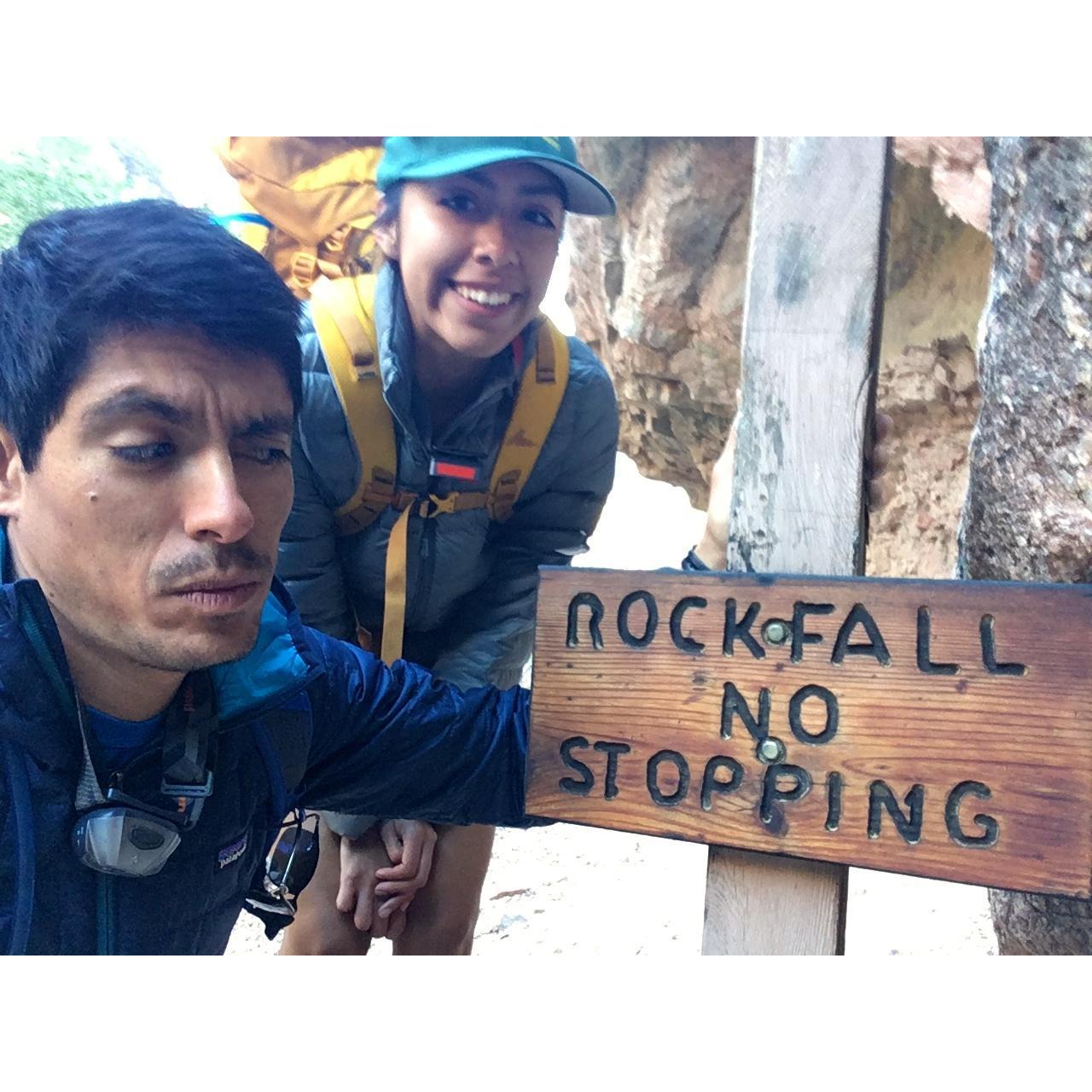 Fernando got Natalie into running and she killed that backpacking trip through the Grand Canyon