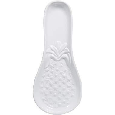 White Pineapple Ceramic Spoon Rest
