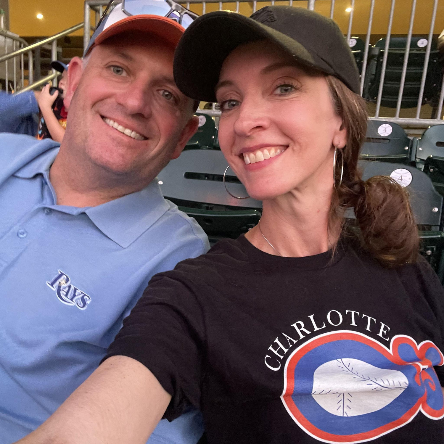 Charlotte Knights game, formerly, Charlotte O's. My mom and dad were here last year for their Anniversary. This year was a bit different.