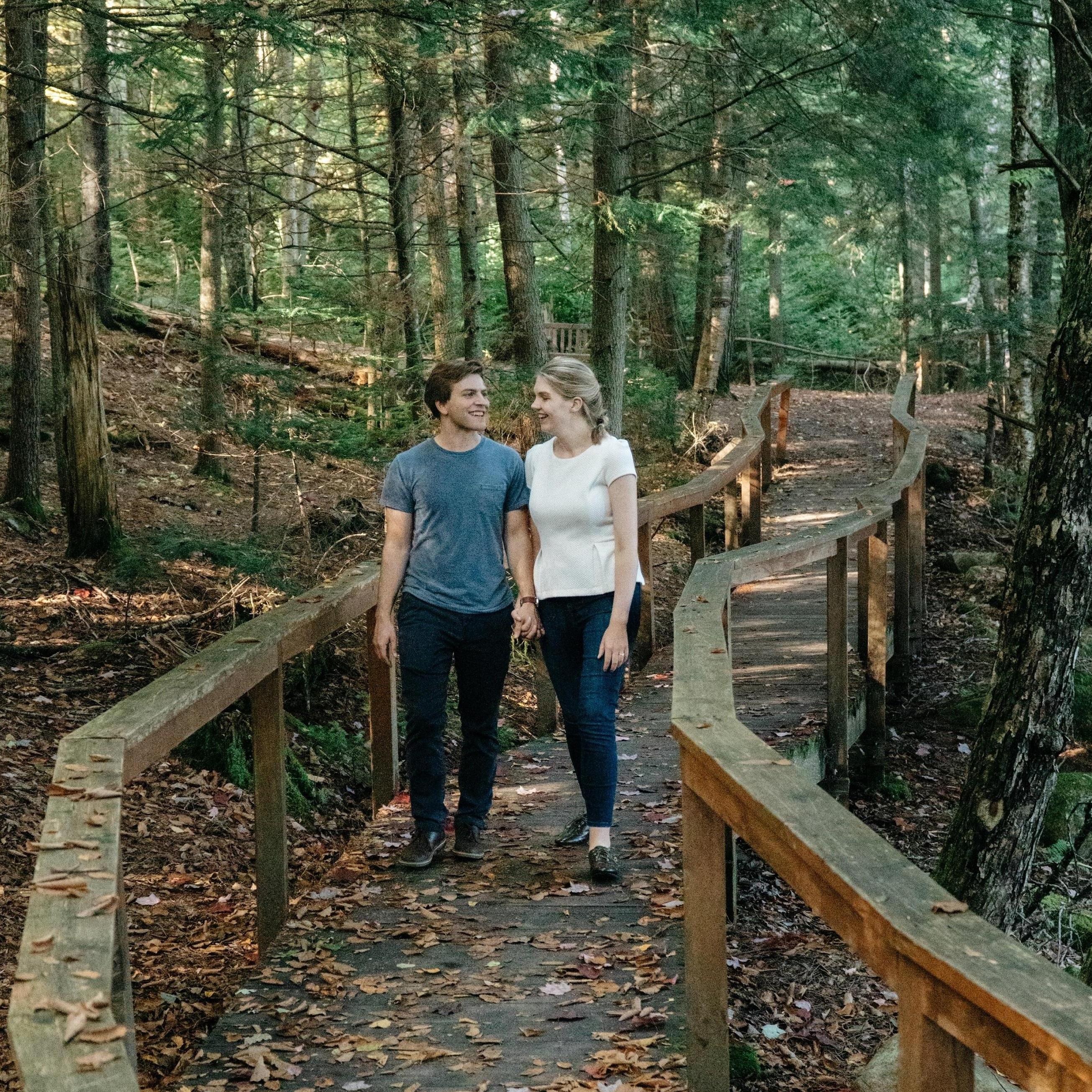 Touring wedding venues in the Adirondacks and looking rather cute.