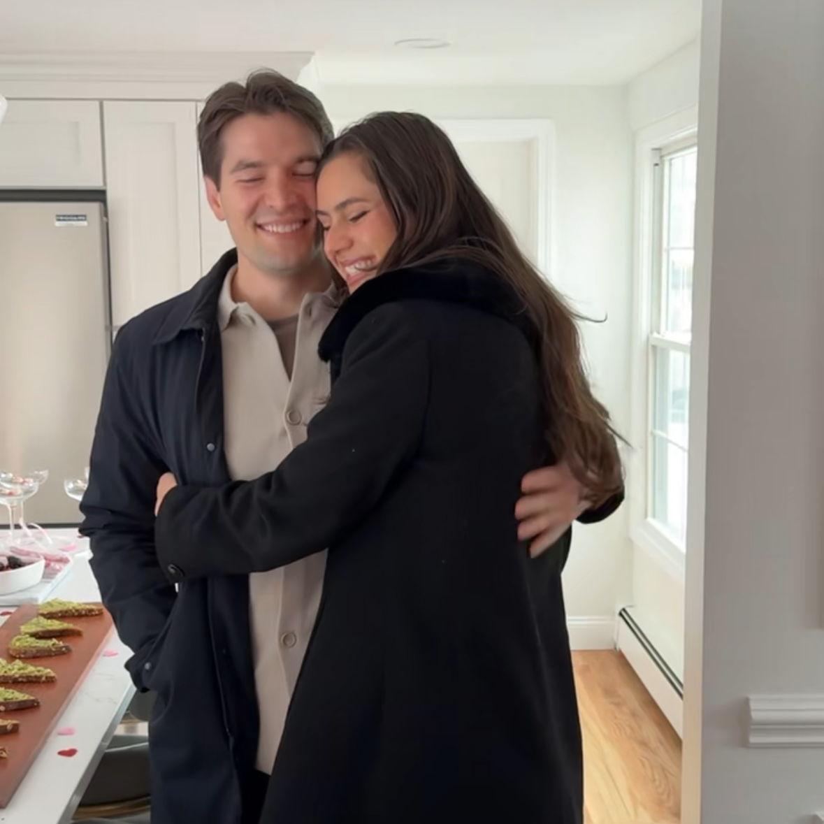 Christian's family threw an engagement brunch the day after the proposal. The party was the day of their 5th anniversary, and was straight off of Kaitlyn's Pinterest boards.