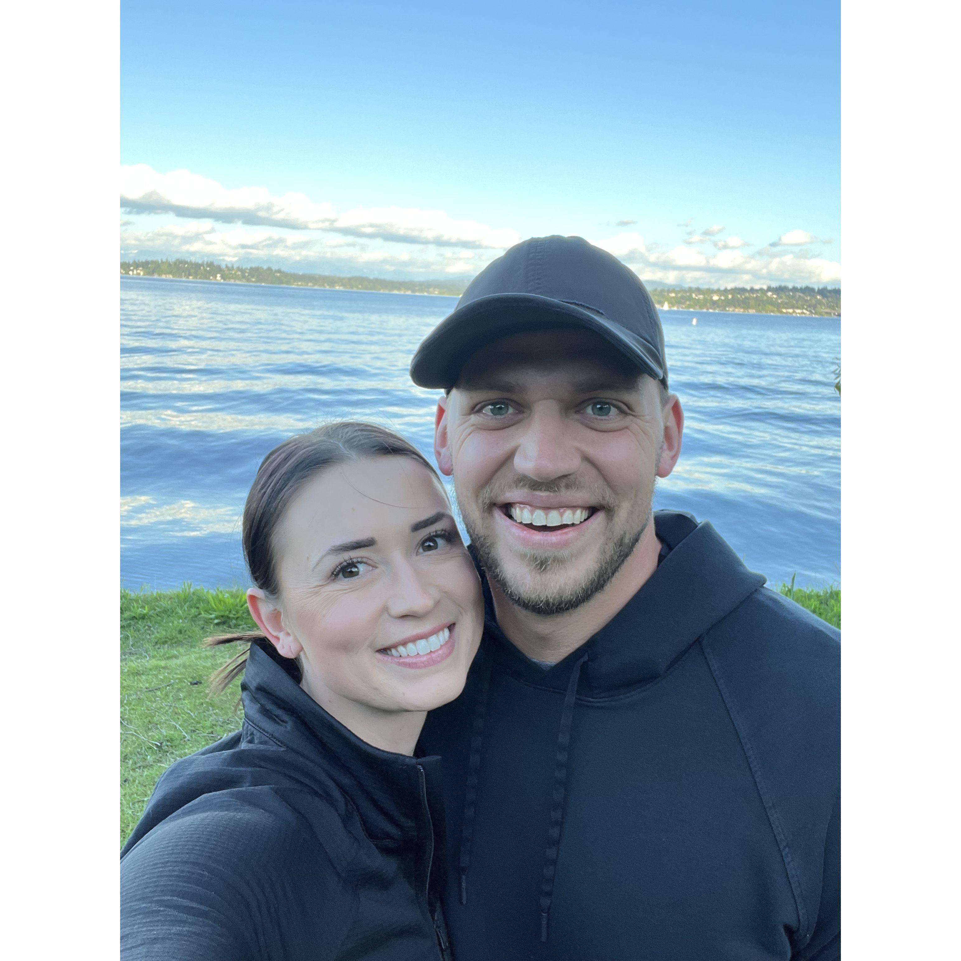 Enjoying the Seattle views.