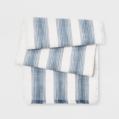 Woven Stripe Table Runner Blue - Threshold™