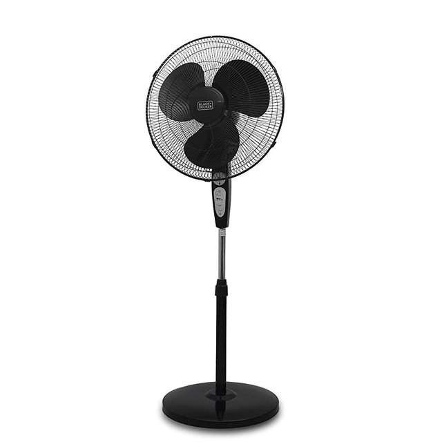 BLACK+DECKER BFSR18B 18 Inches Stand Fan with Remote, Black
