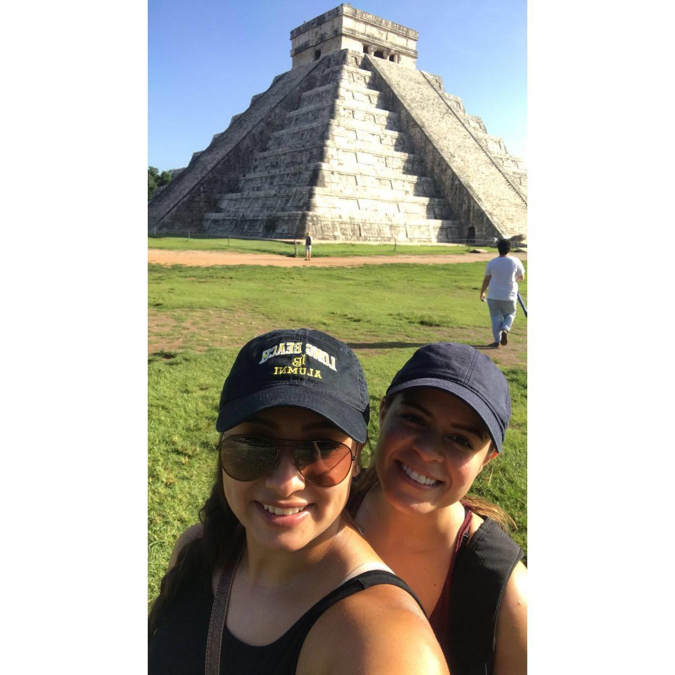 At the pyramids in Mexico
