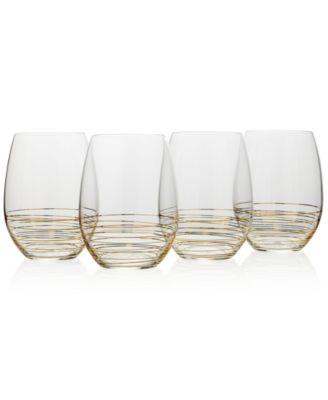 Mikasa - Electric Boulevard 4-Pc. Stemless Wine Glass Set