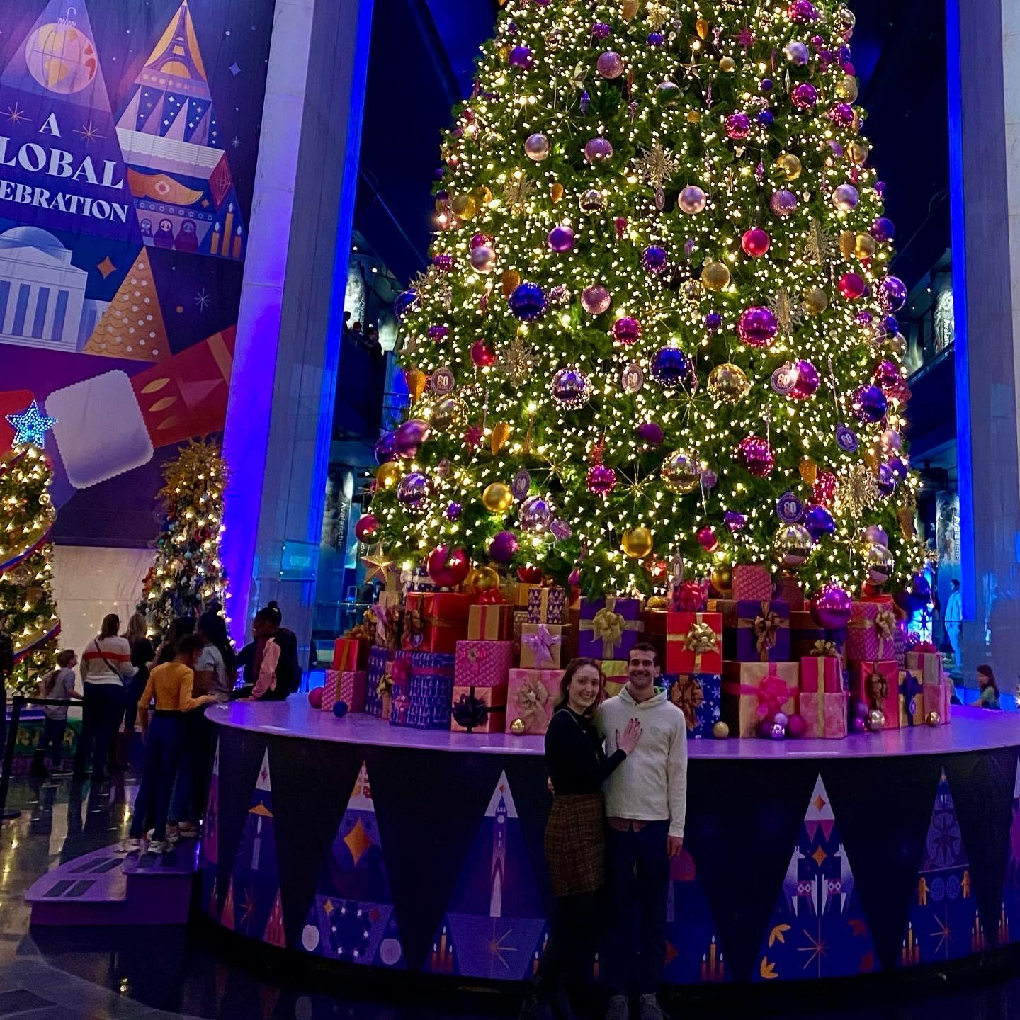 Can you spot us underneath the largest Christmas Tree we've ever seen?