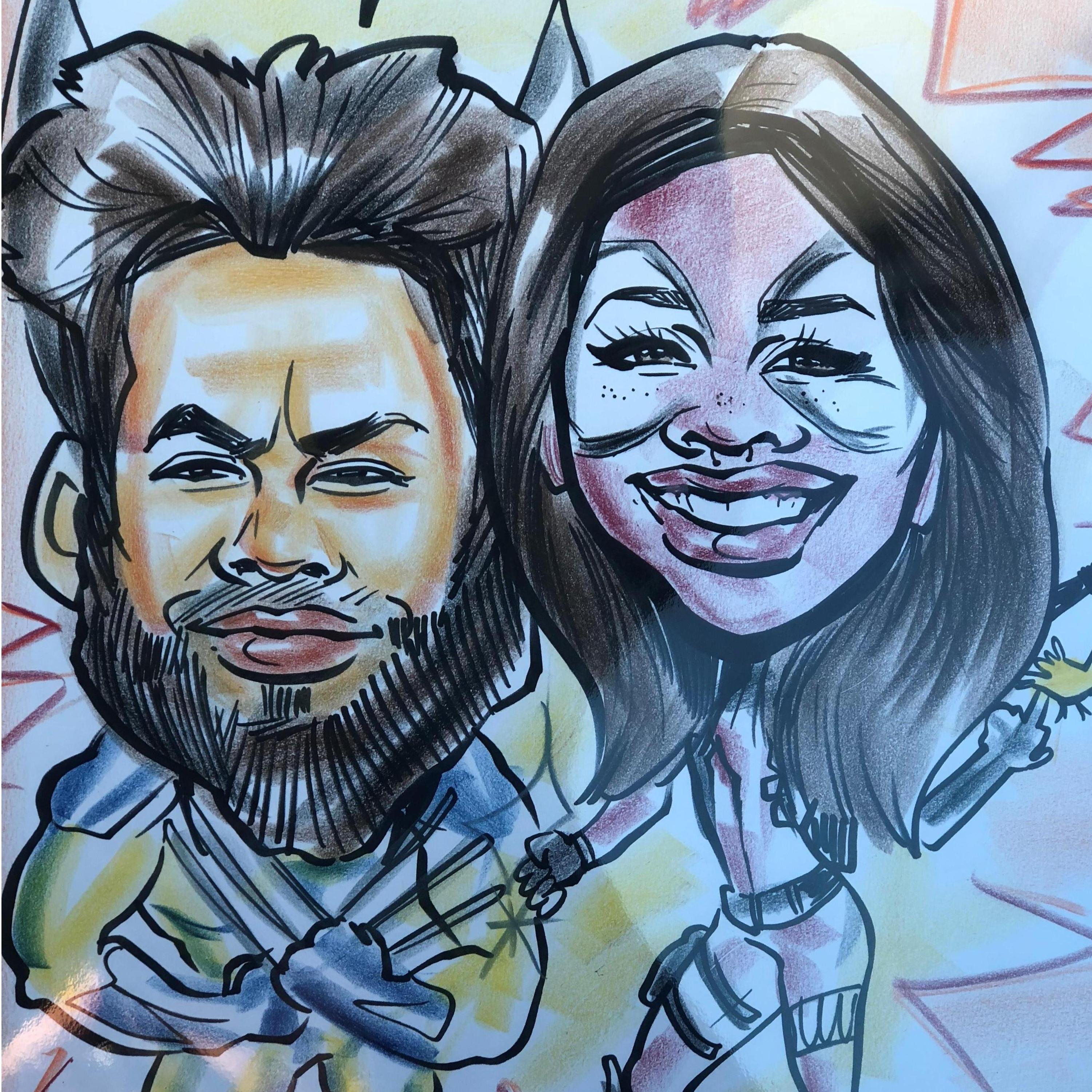 First caricature done on our trip to California