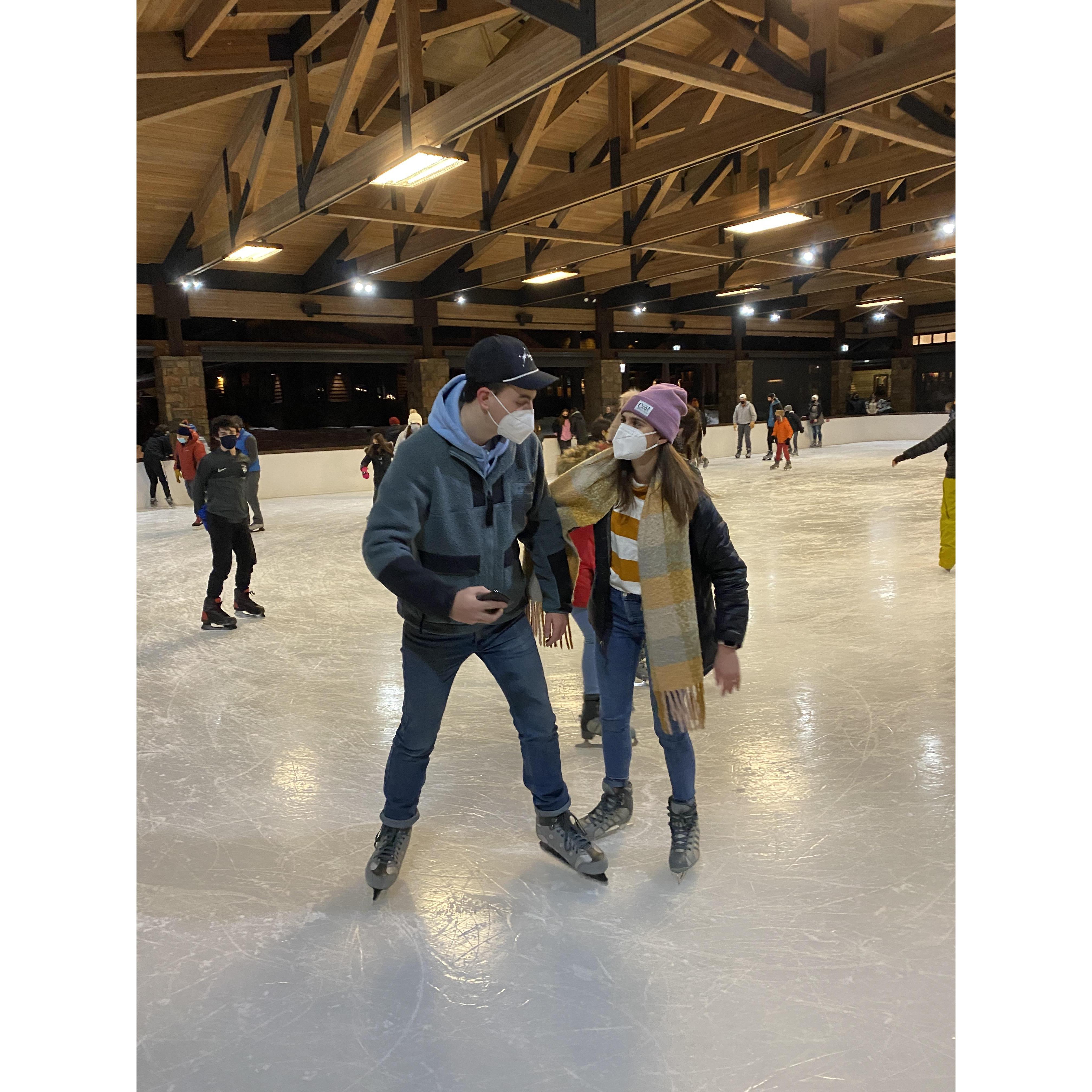 Our first time ice skating together