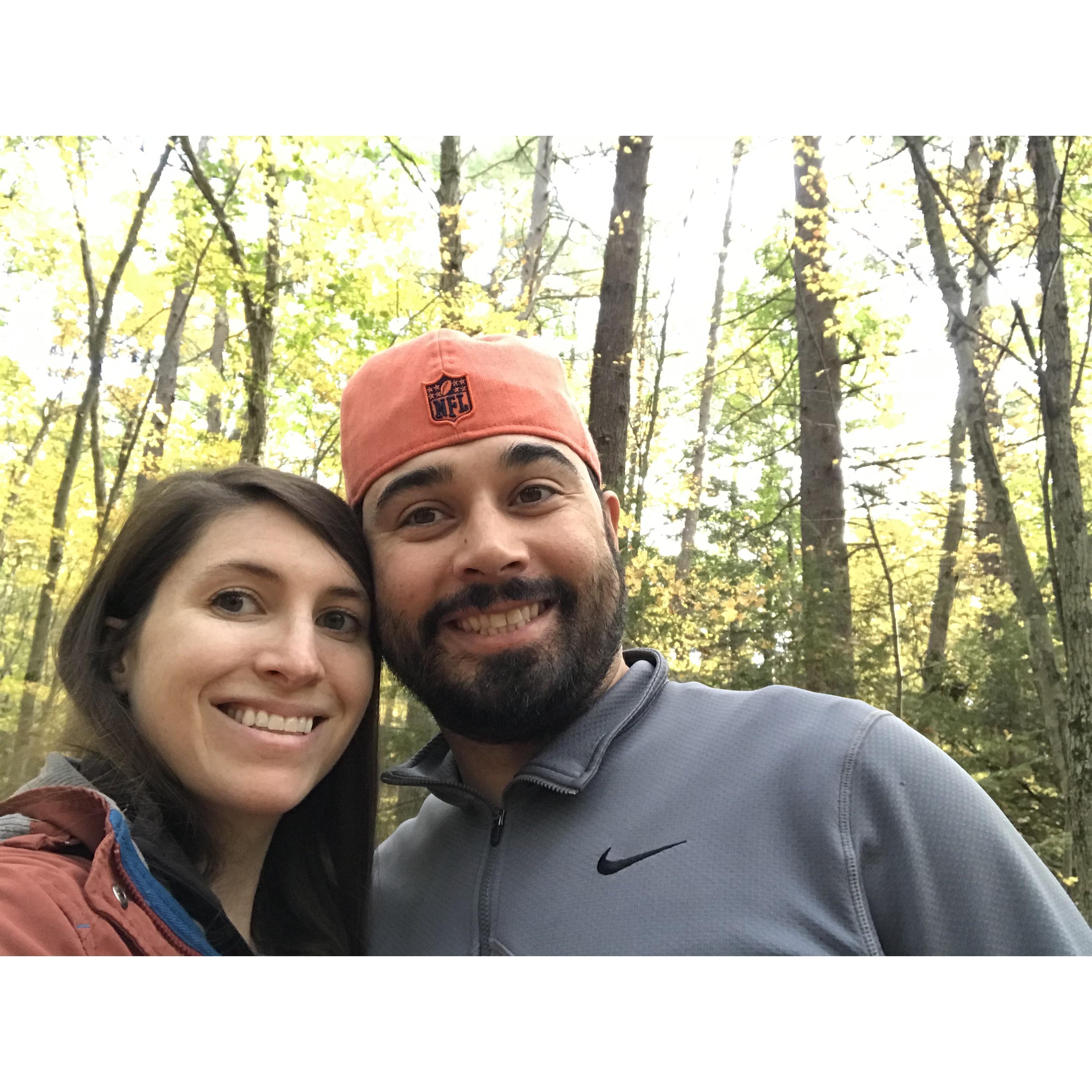 Hiking in Massachussets.