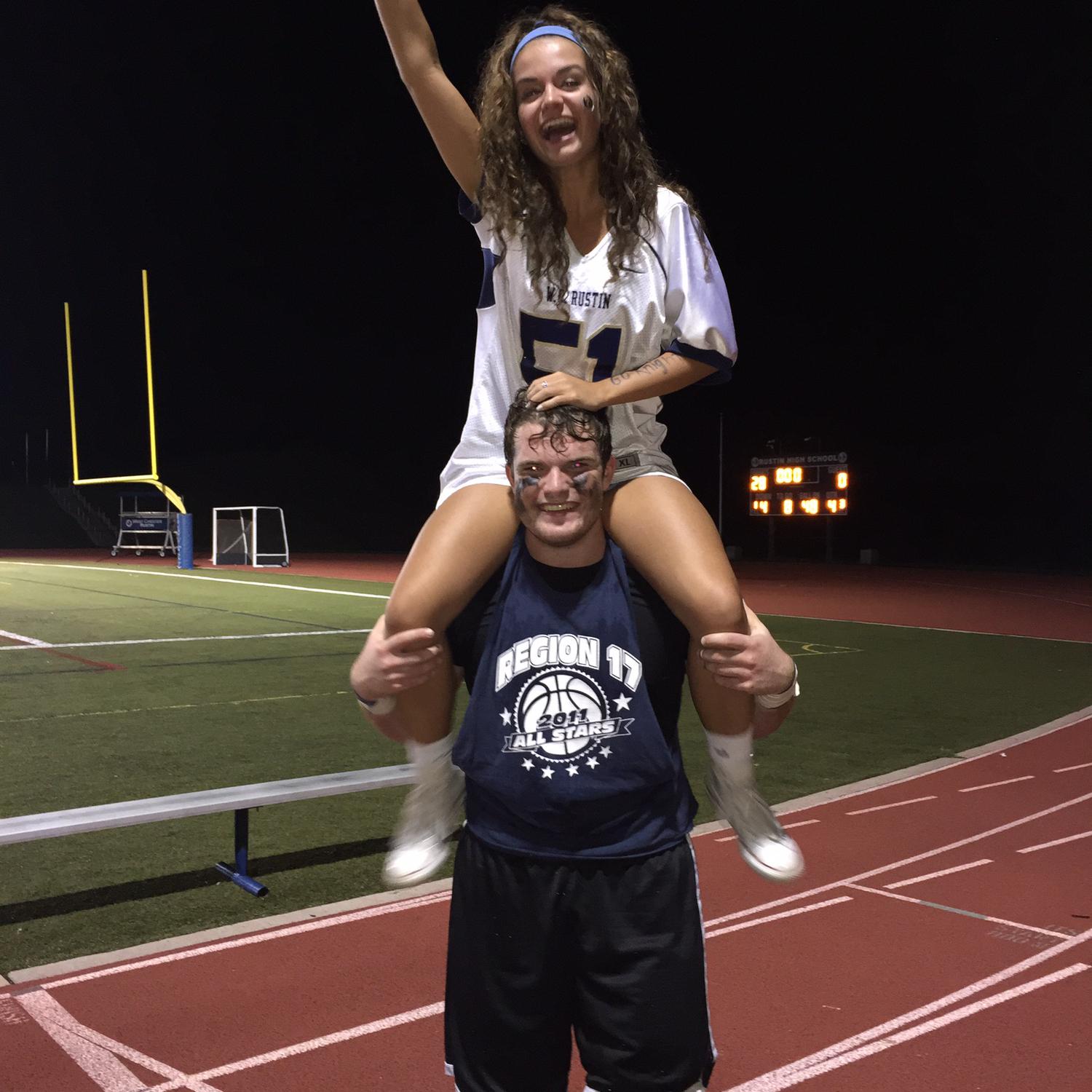 Rustin Football Captain and Student Section Captain 😉