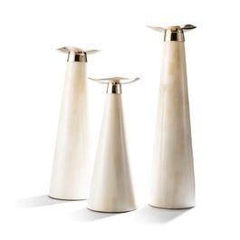 La Dorada Bone Candleholder Trio