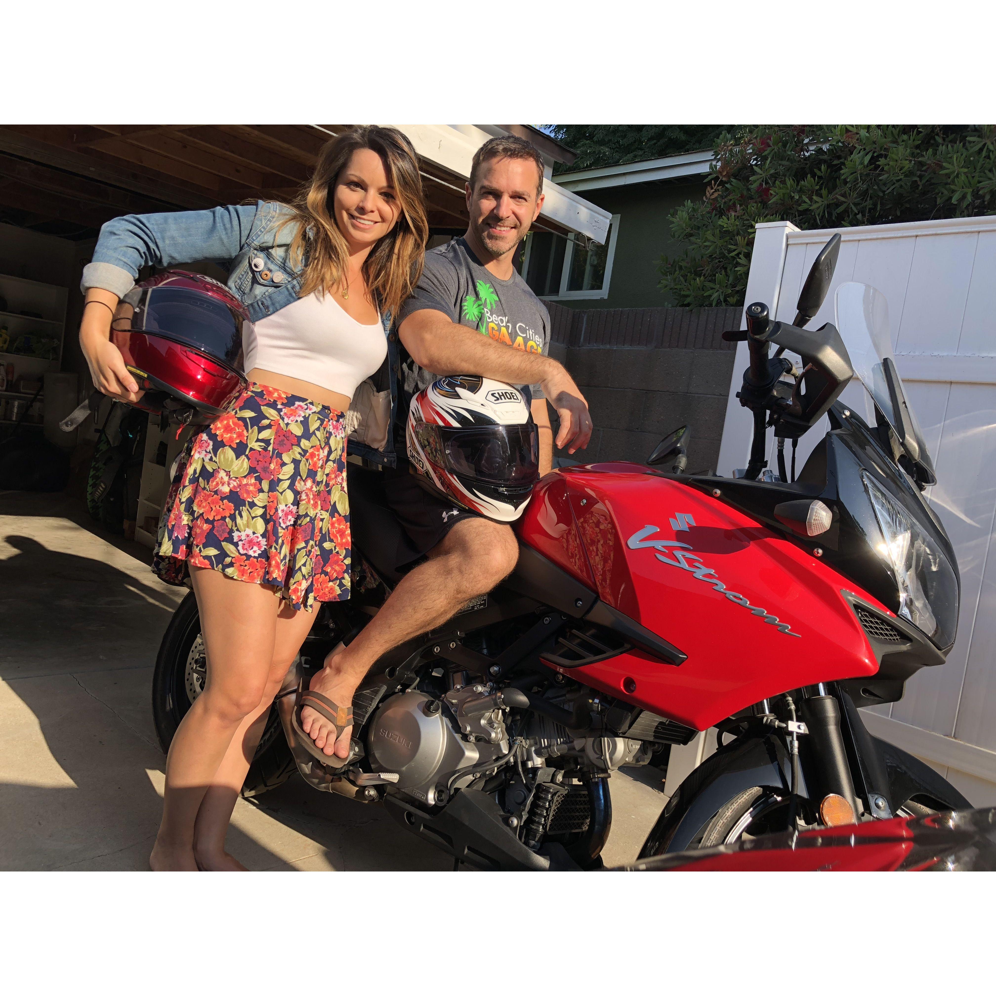 This was when Chris first bought the V-Strom