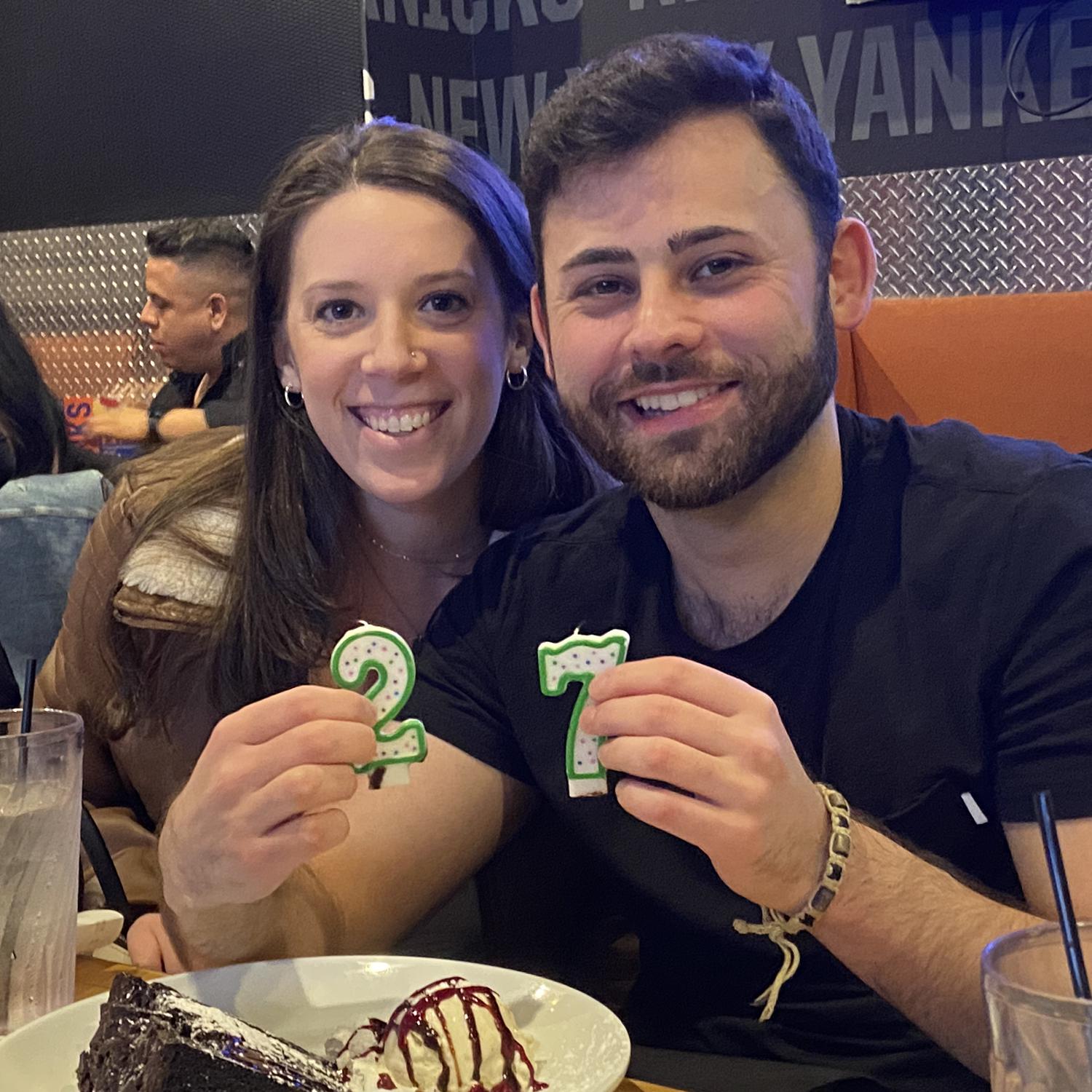 Celebrating Matt's 27th birthday at Dave and Busters