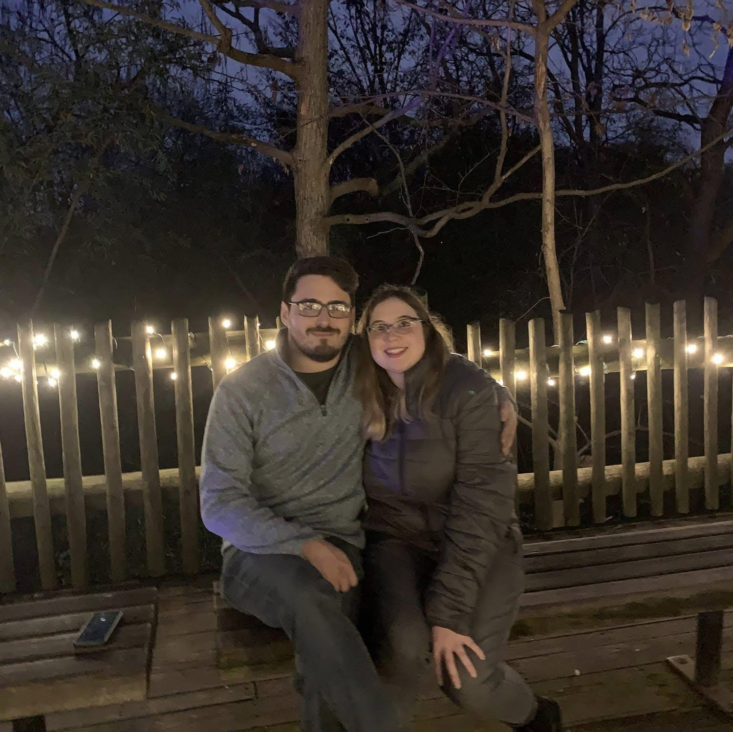 First date at the Christmas lights