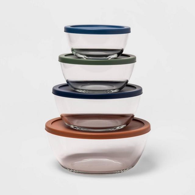 Set of 4 Glass Mixing bowls with Lids - Made By Design™