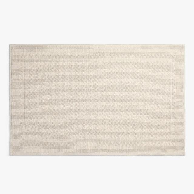 Textured Border Bath Rug