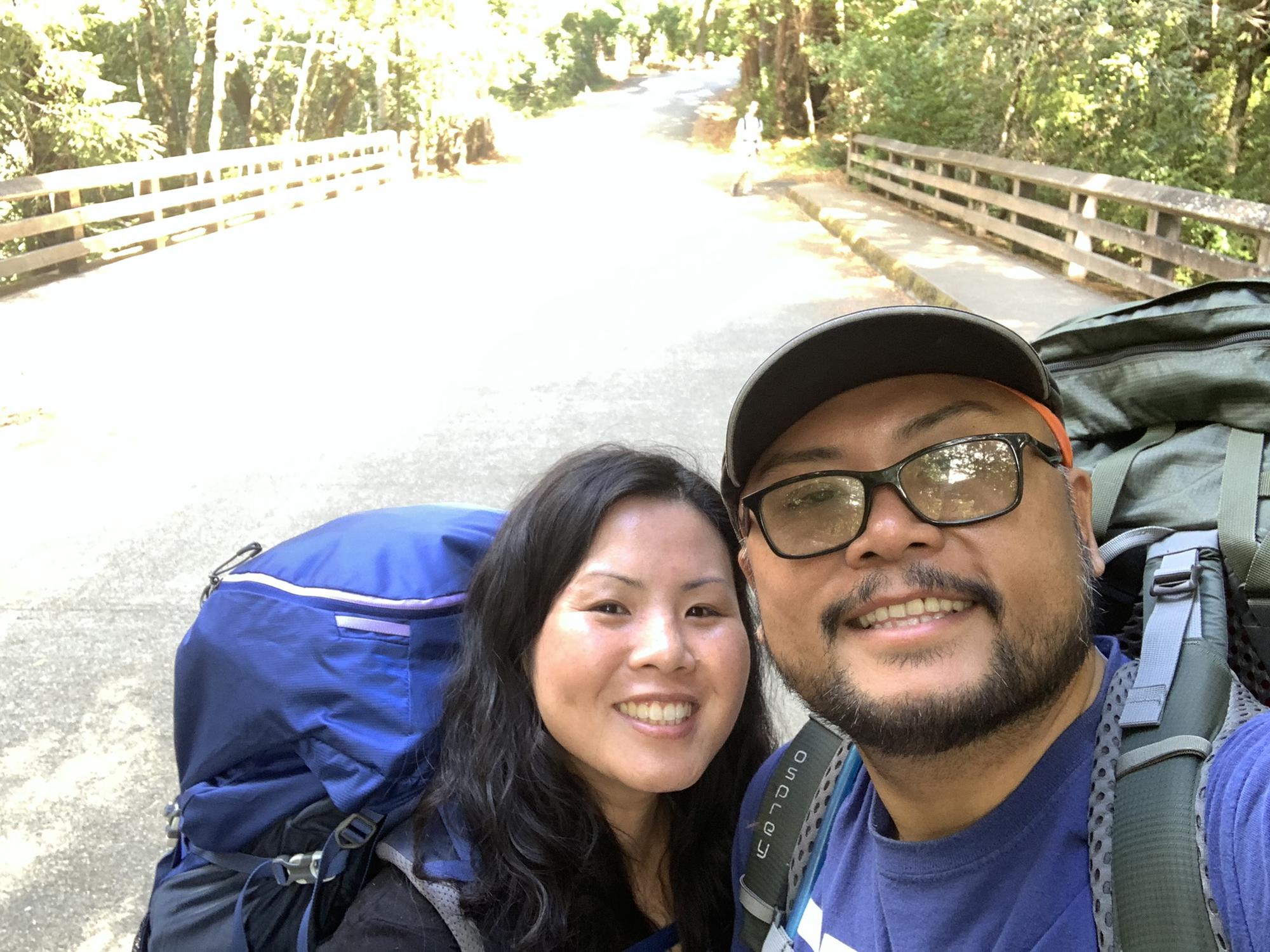 We've also taken many outdoor adventures because of our shared love of nature. This was the first time we backpacking in Butano State Park!