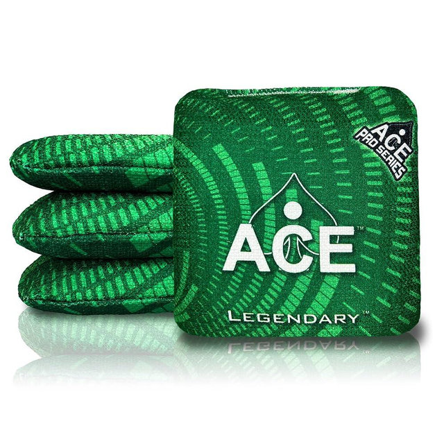 Legendary | ACE Pro Cornhole Bags + PRO Kits | Dual Sided Slick Stick All Weather | Optional Bag Break in and Carrying Case | Set of 4