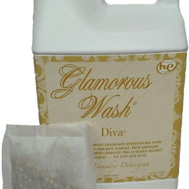 Tyler Candle Glamorous Wash Diva Half Gallon (64 OZ) Laundry Detergent/with Glamorous Sachet Single Pouch