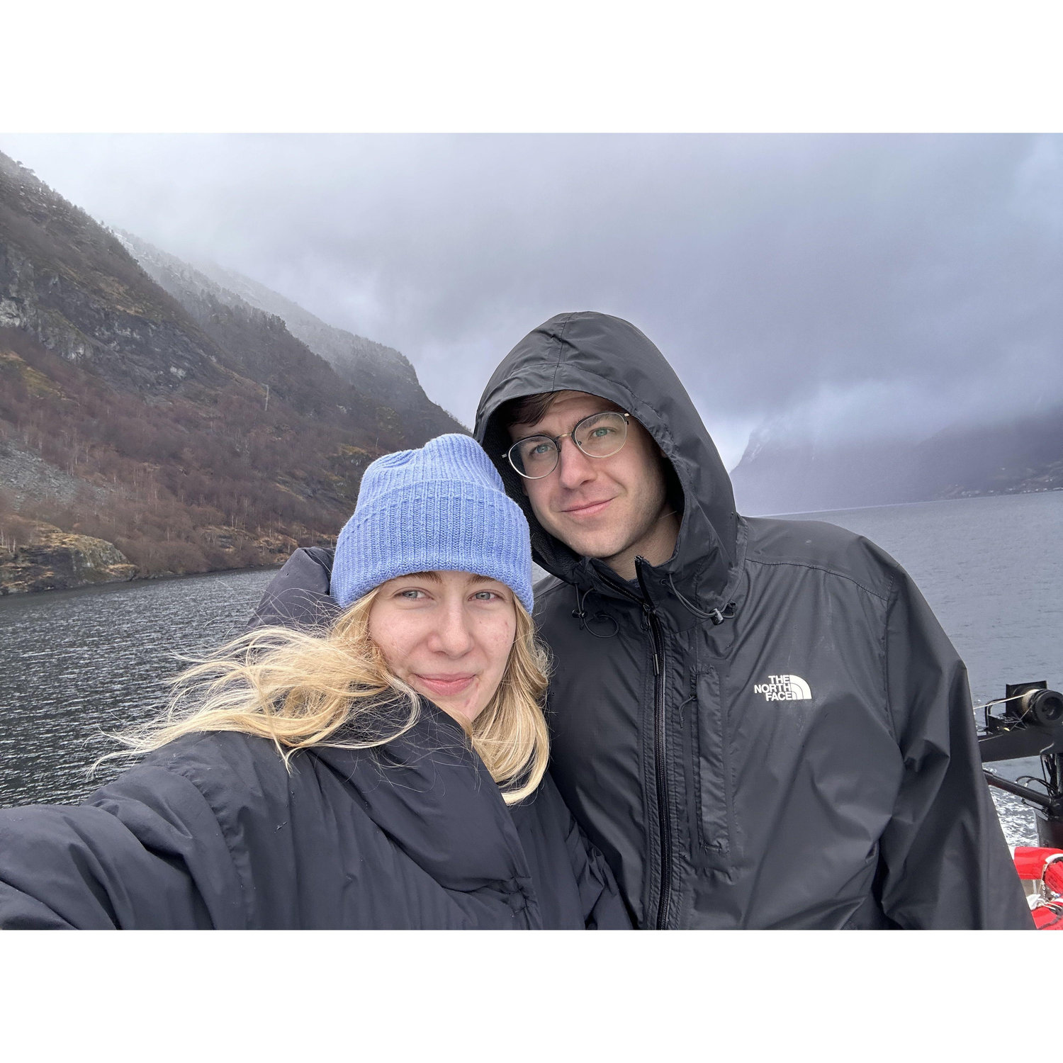 On a ferry in the Norwegian fjords