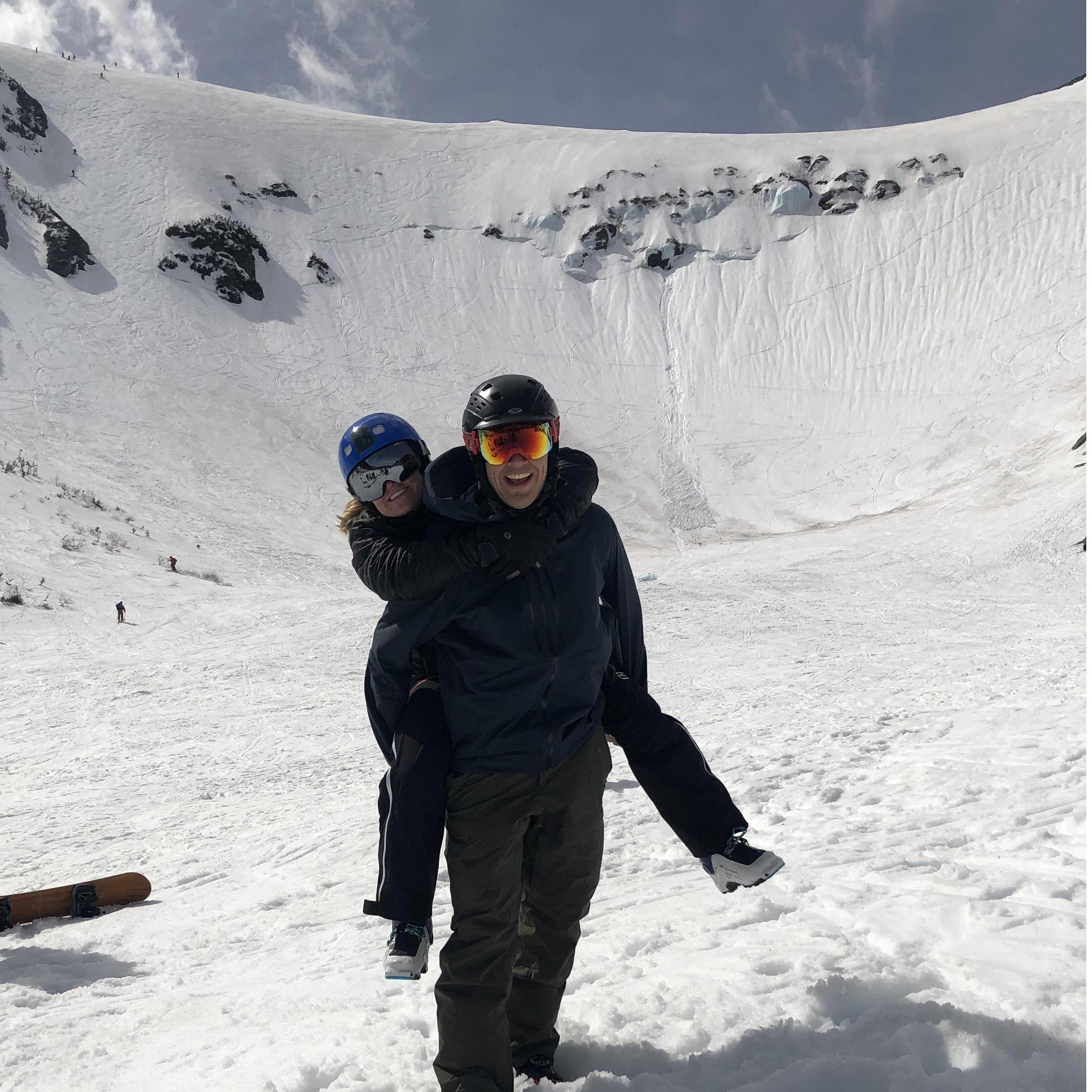 Skiing Tuckerman's, April 2019