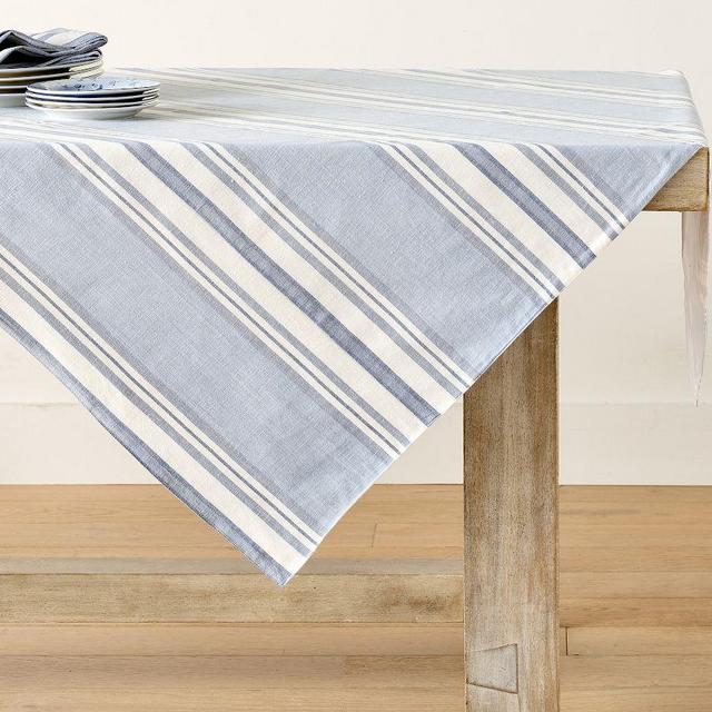 Kravet Meadow Stripe Cotton/Linen Table Throw