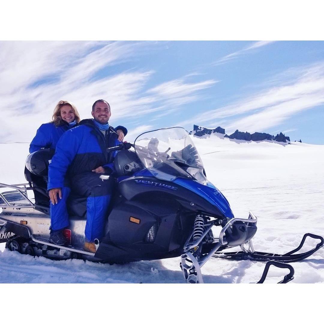 Snowmobiling on the largest glacier in Iceland