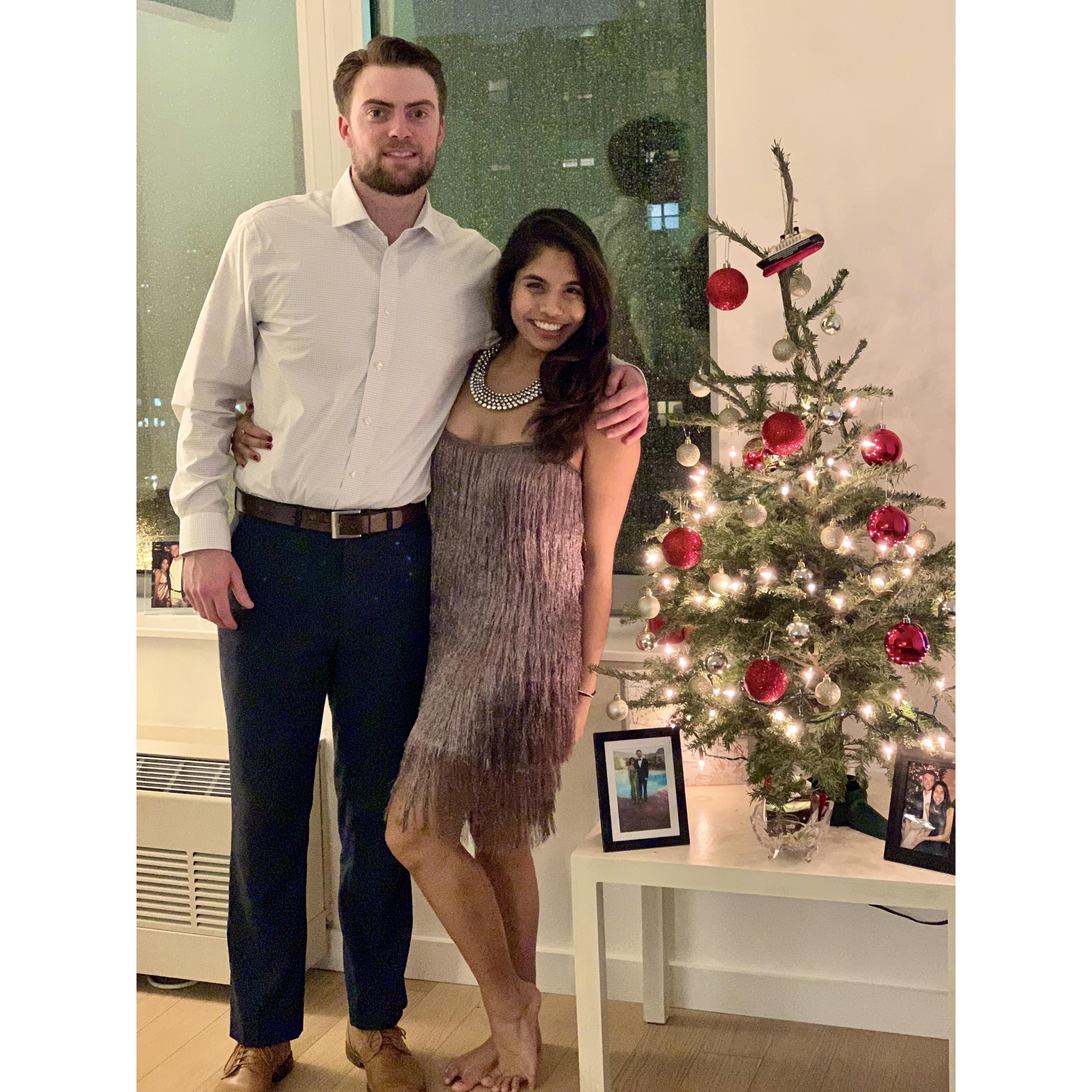 December 2018: Our first christmas in NYC together and first holiday tree!