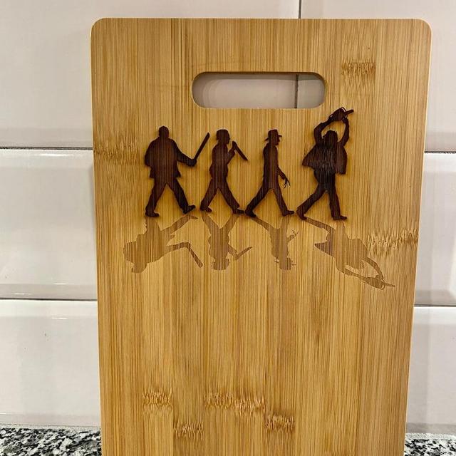 Horror Scary Movie Bamboo Laser Engraved Cutting Board