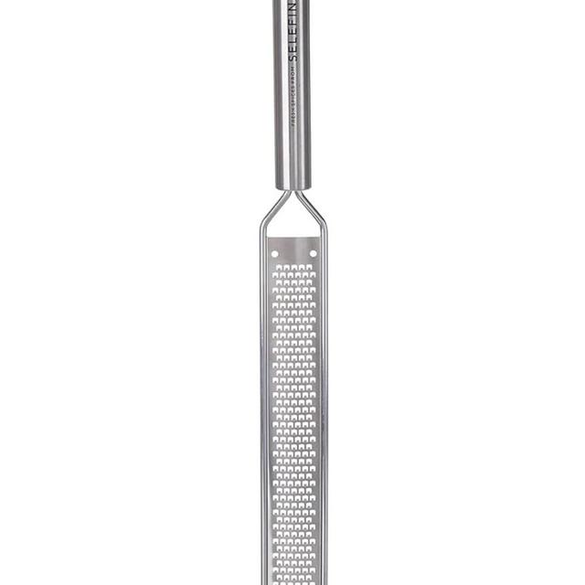 Selefina Spices: Rasp-Style Grater/Zester: for Nutmeg, Lemon, Garlic, Chocolate, Fruits, Vegetables and Ginger. Stainless Steel Grater, 16 inches