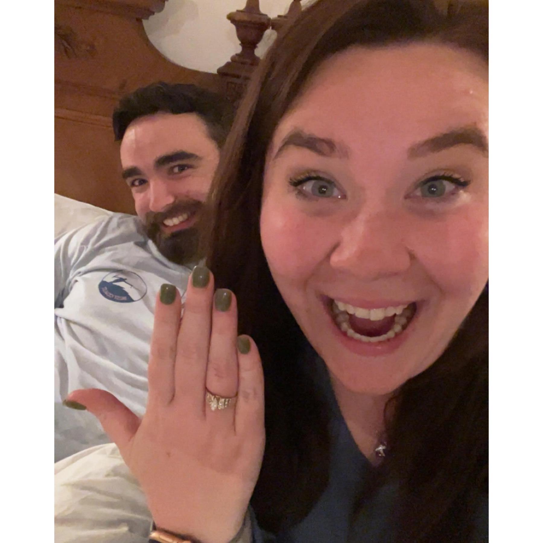 This was taken the day after we got engaged. We were staying in Claregalway Village