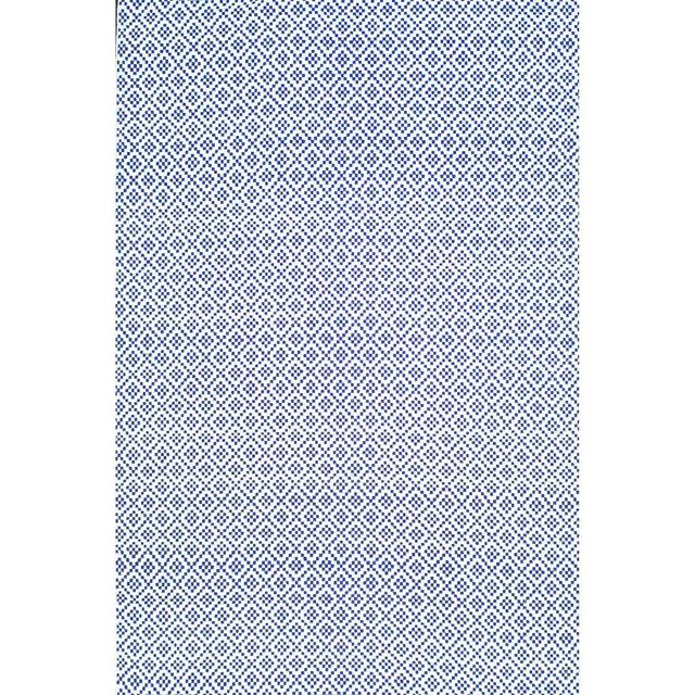 nuLOOM Cotton Hand Loomed Diamonds Cotton Trellis Area Rug - Blue (5' x 8')