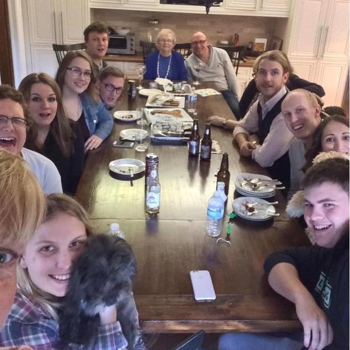 Hanging out with Heather's family.