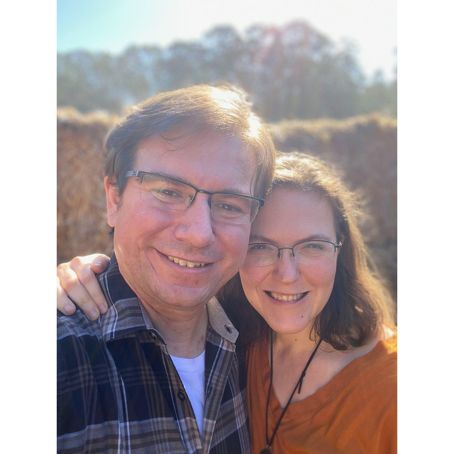 Lost in each other's eyes (and in this cornfield maze).